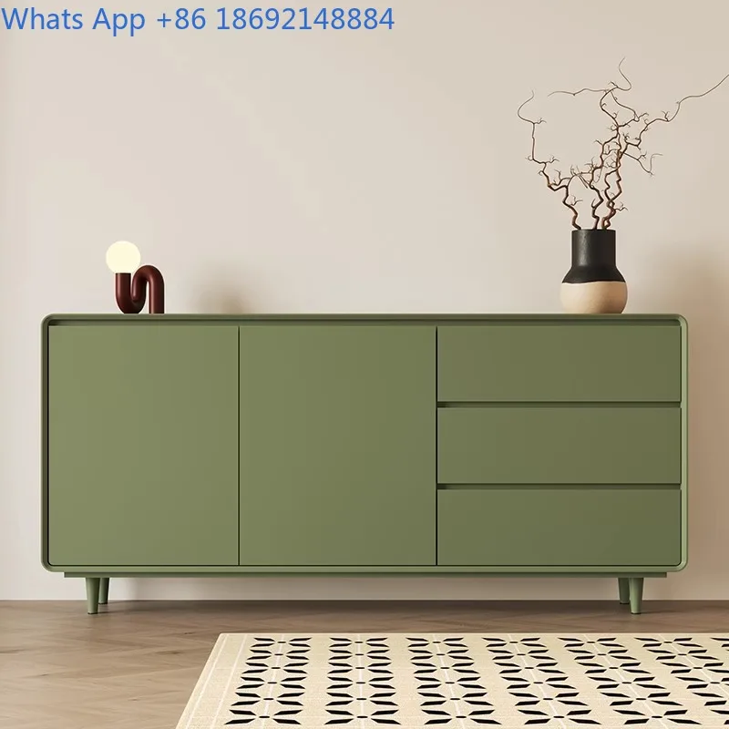 

Solid Wood Entryway Cabinet Modern Simple Living Room Home Small Apartment Bedroom Storage Organizer Kitchen Cupboard Sideboard