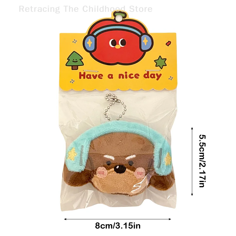 Cartoon puppy pluche sleutelhanger schattig huis gevulde pop sleutelhanger mooie tas hanger rugzak hangende decoratie paar geschenken