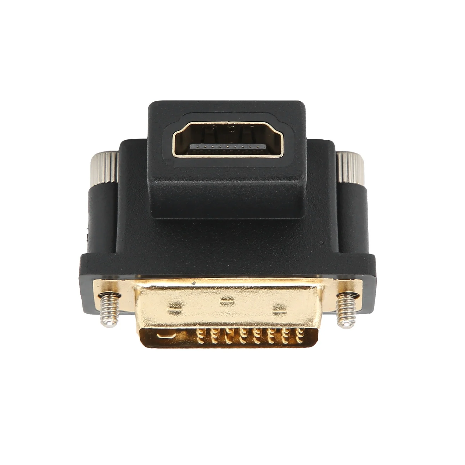HD Multimedia Interface to DVI Converter 90° Upper Elbow Female to Male Monitor Converter
