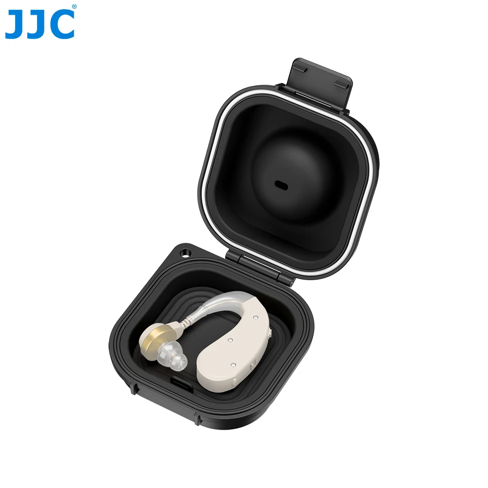 

JJC Hearing Aid Carrying Case hard Shell Pocket Size Waterproof Portable Storage Box for Hearing Aids 312 Batteries Case