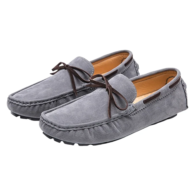 Suede Loafers Men Big Size 48 Boat Shoes Slip On Mocasines Hombre Handmade Lazy Shoes Driving Moccasins Casual Office Flats