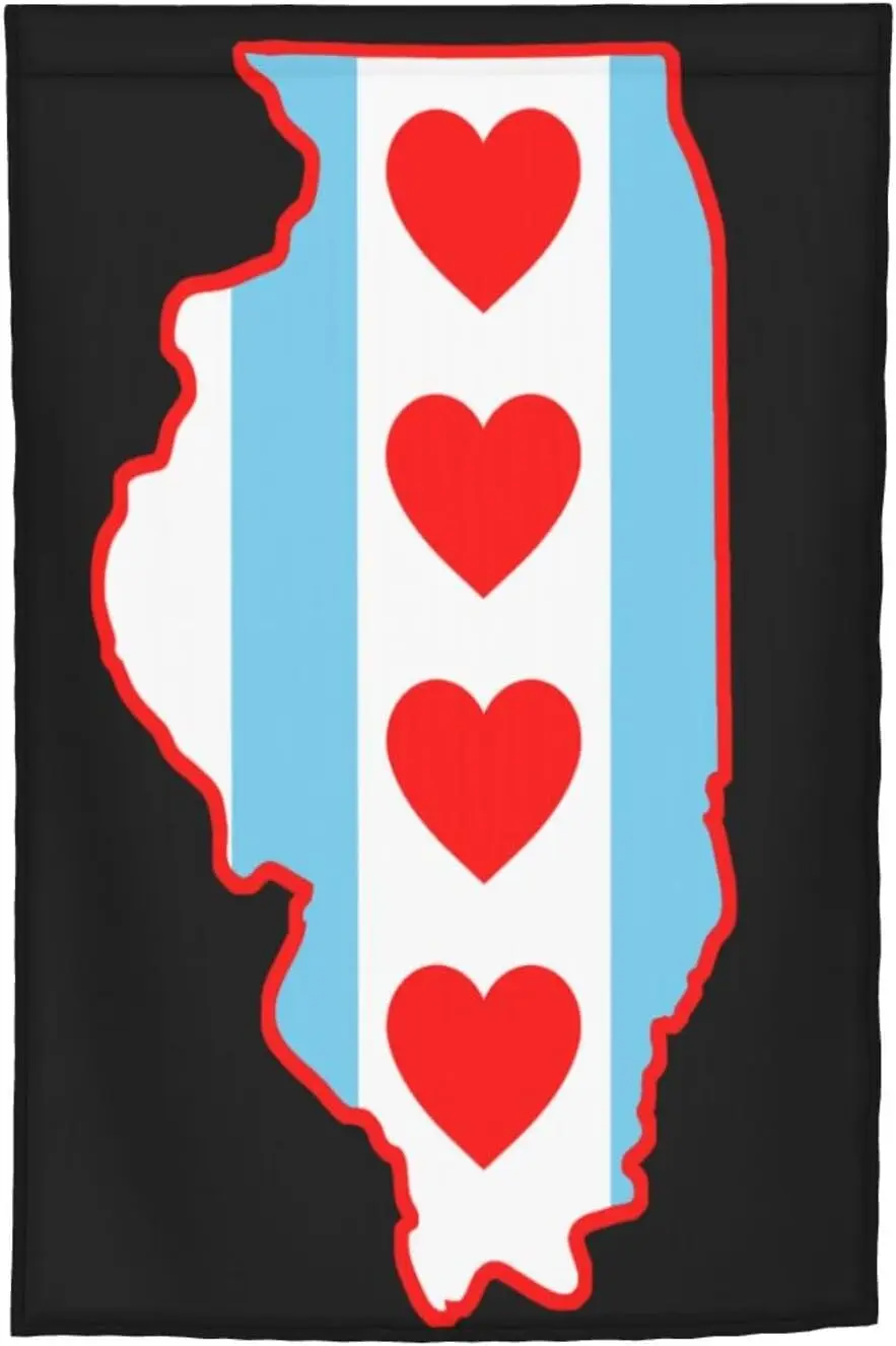 Chicago Skyline Flag 12x18 In Flag Home Outdoor Indoor Garden Home Decoration Banner LOI zzo