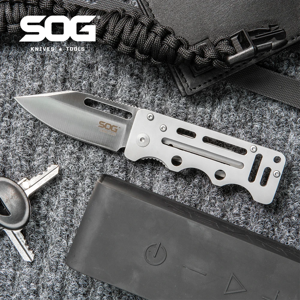 SOG Cash Card Folding Knife Small Portable Lightweight Multi-Tools EDC Multifunctional Knives /w Money Clip Outdoor Camping Tool