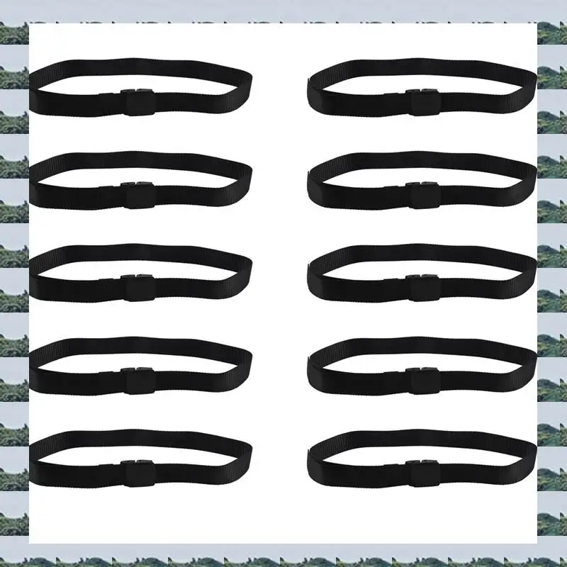 ABQR 10X Cintura in tela da uomo selvaggia con fibbia automatica in plastica senza metallo