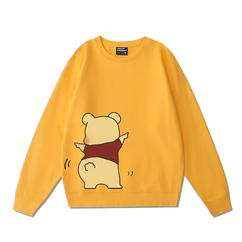 Winnie the Pooh cartoon sweatshirt women\'s crew neck sweatshirt women\'s top Lotso couple neck sweatshirt couple loose sweatshirt