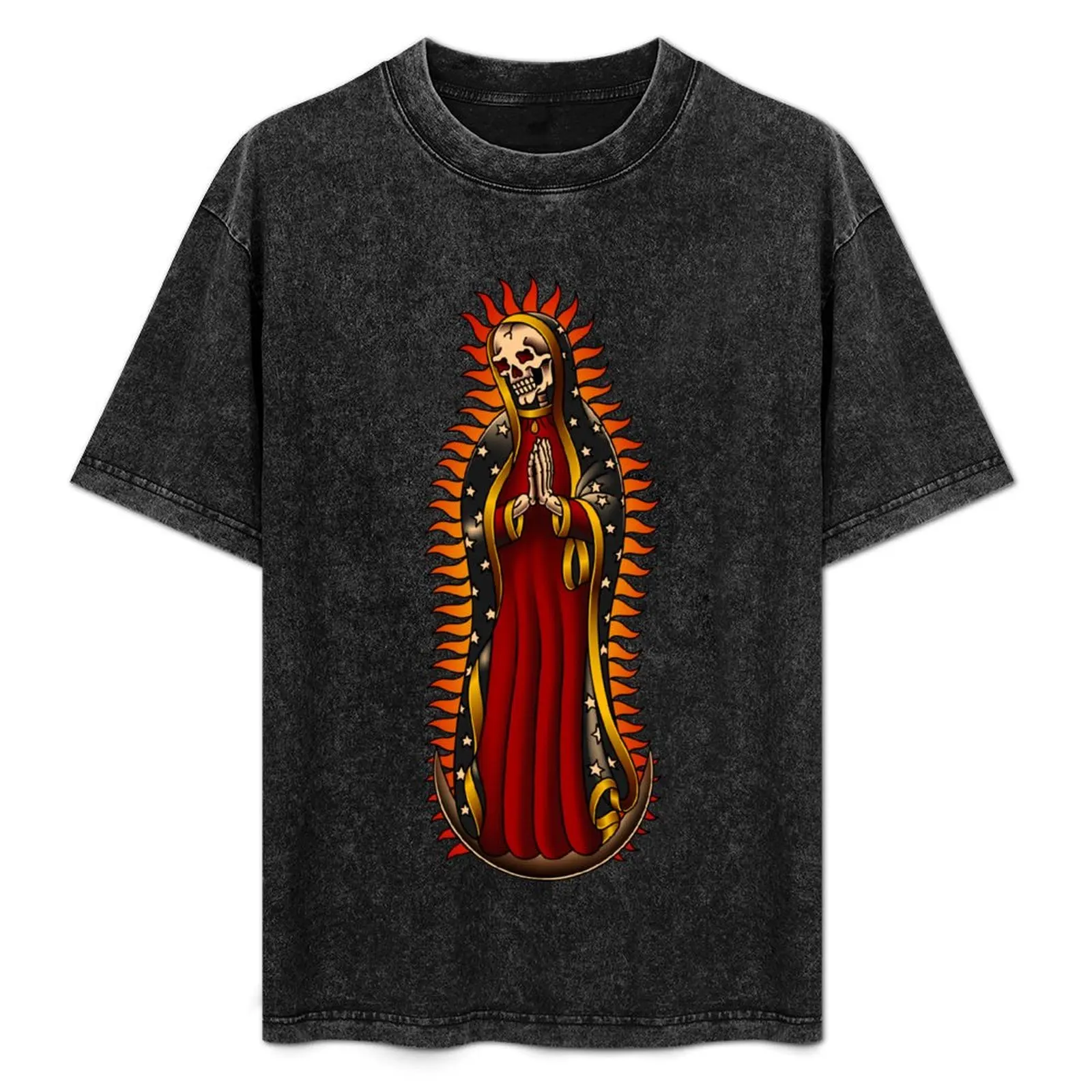 

Salty-Dog American Traditional Santa Muerte T-Shirt Big and Tall Loose Fit T-Shirt