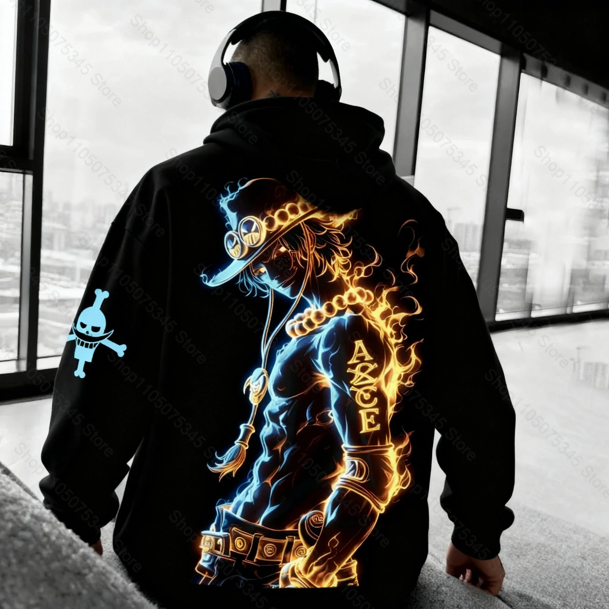 Een Stuk Japanse Anime Print Hoodie Mannen Vrouwen Een Stuk Grafische Hoodies Lange Mouw Sweatshirt Y2K Harajuku Kleding