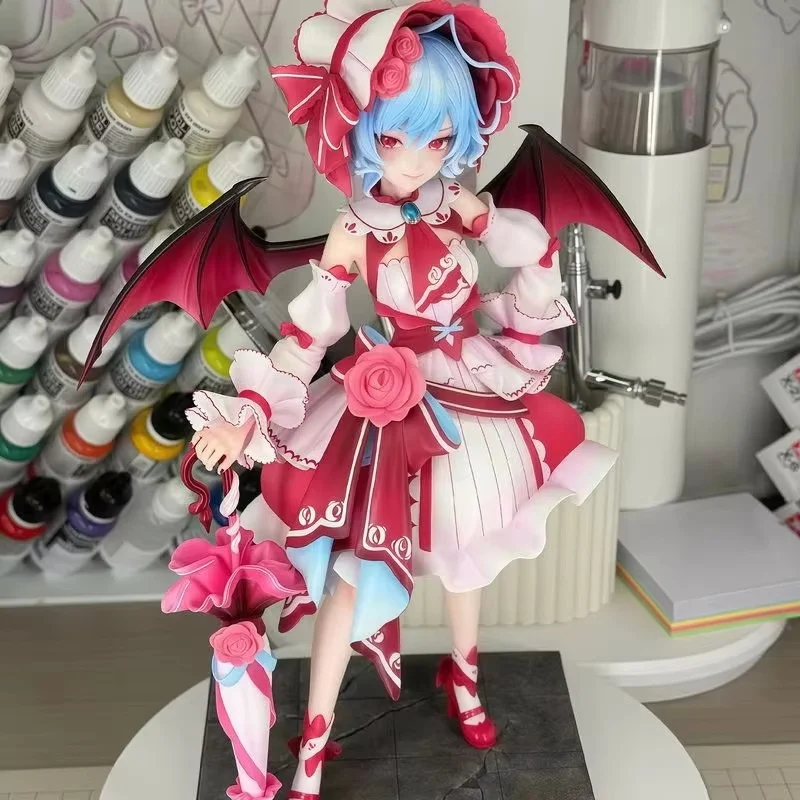 

New 28cm Touhou Project Remilia Scarlet Anime Gk Trendy Play Model Ornament Collectible Figure Dress Girl Model Toy Fans