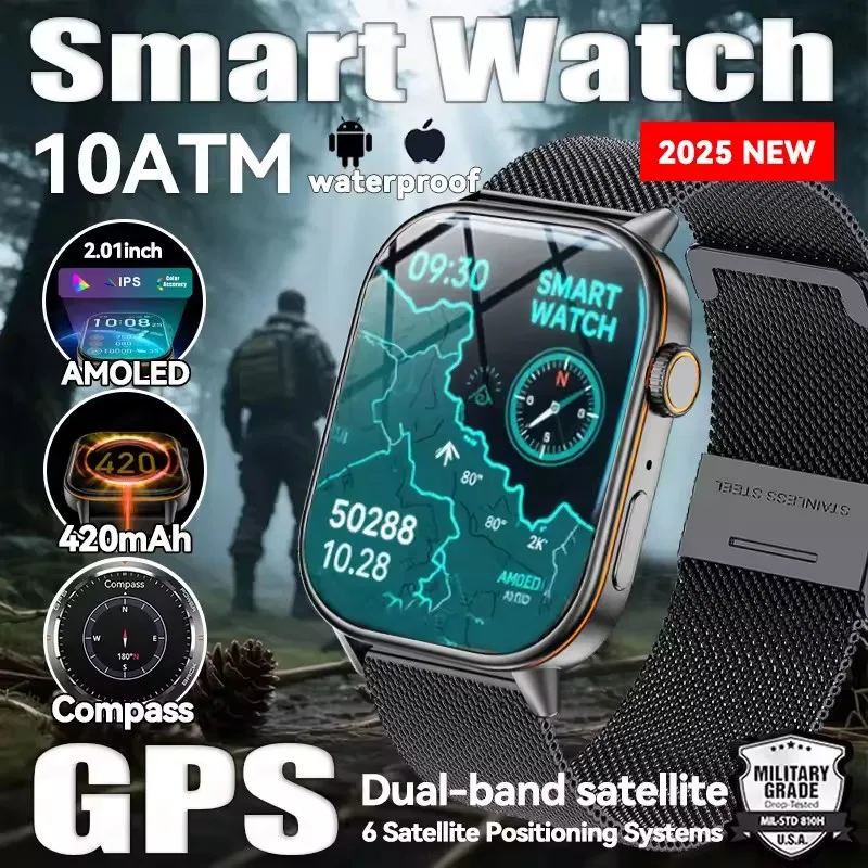 

LIGE Новые GPS спортивные траектории Смарт-часы Bluetooth Вызов Монитор здоровья Компас Спорт на открытом воздухе Фитнес Смарт-часы для мужчин и женщин