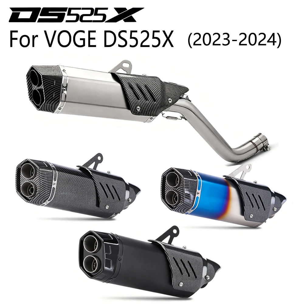 

Slip On 51mm Muffler For VOGE DS525X DS 525X 2023 2024 Motorcycle Exhaust Pipe Middle Link Pipe Connecting