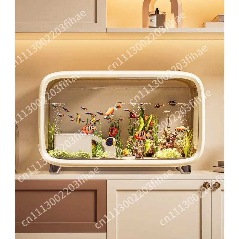Fish tank household living room ecological landscaping full set of filter oxygen production machine, small turtle tank