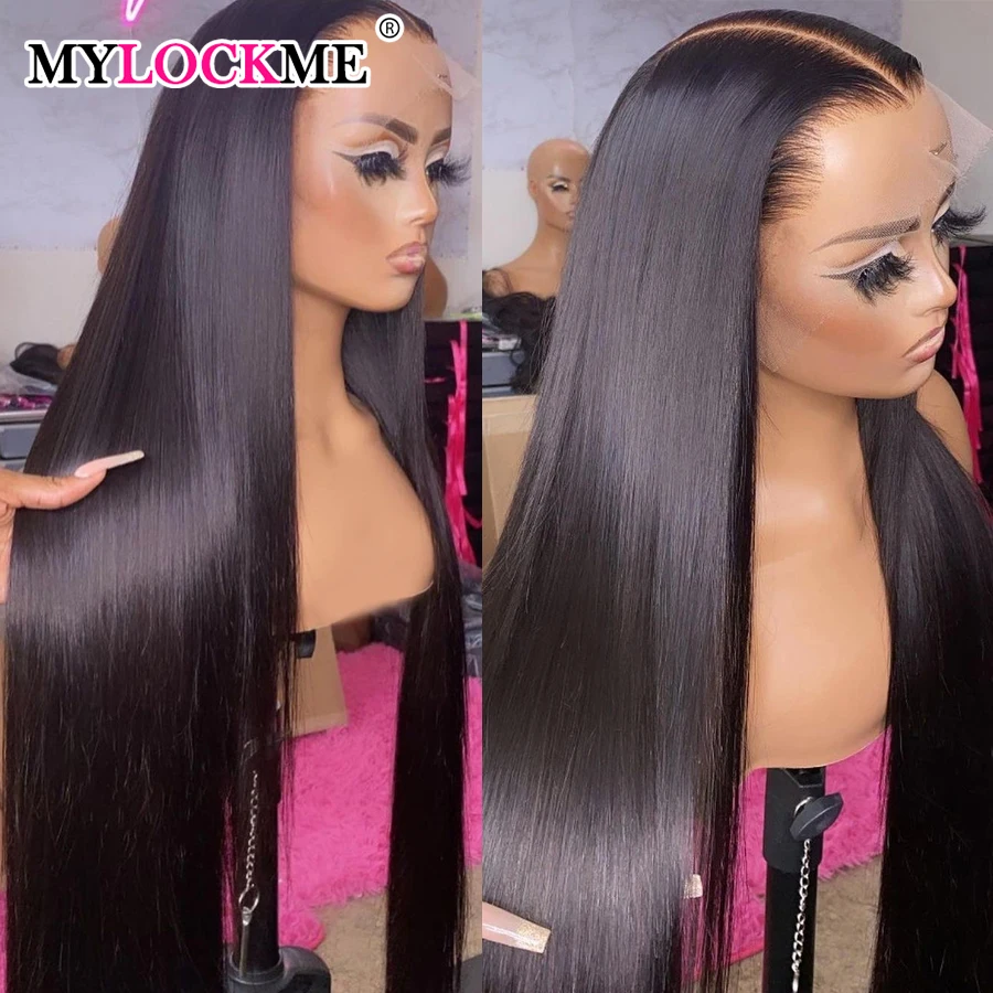 Straight 13x4 13x6 Glueless Lace Front Human Hair Wigs Brazilian Bone Straight Lace Frontal Wigs With Baby Hair PrePlucked Wig