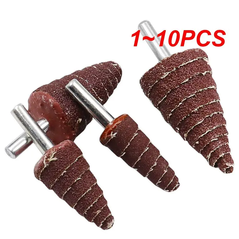 

1~10PCS Shank 80 Grit Tapered Cone Sandpaper Grinding Sanding Head Flap Polishing Wheel Discs Mandrel For Mini Drill Tools