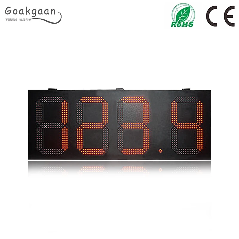 12 Inch LED Outdoor Digital Screen Oil Price Display RF Wireless 888.8 Format Fuel Cost Visualizer for Business Use