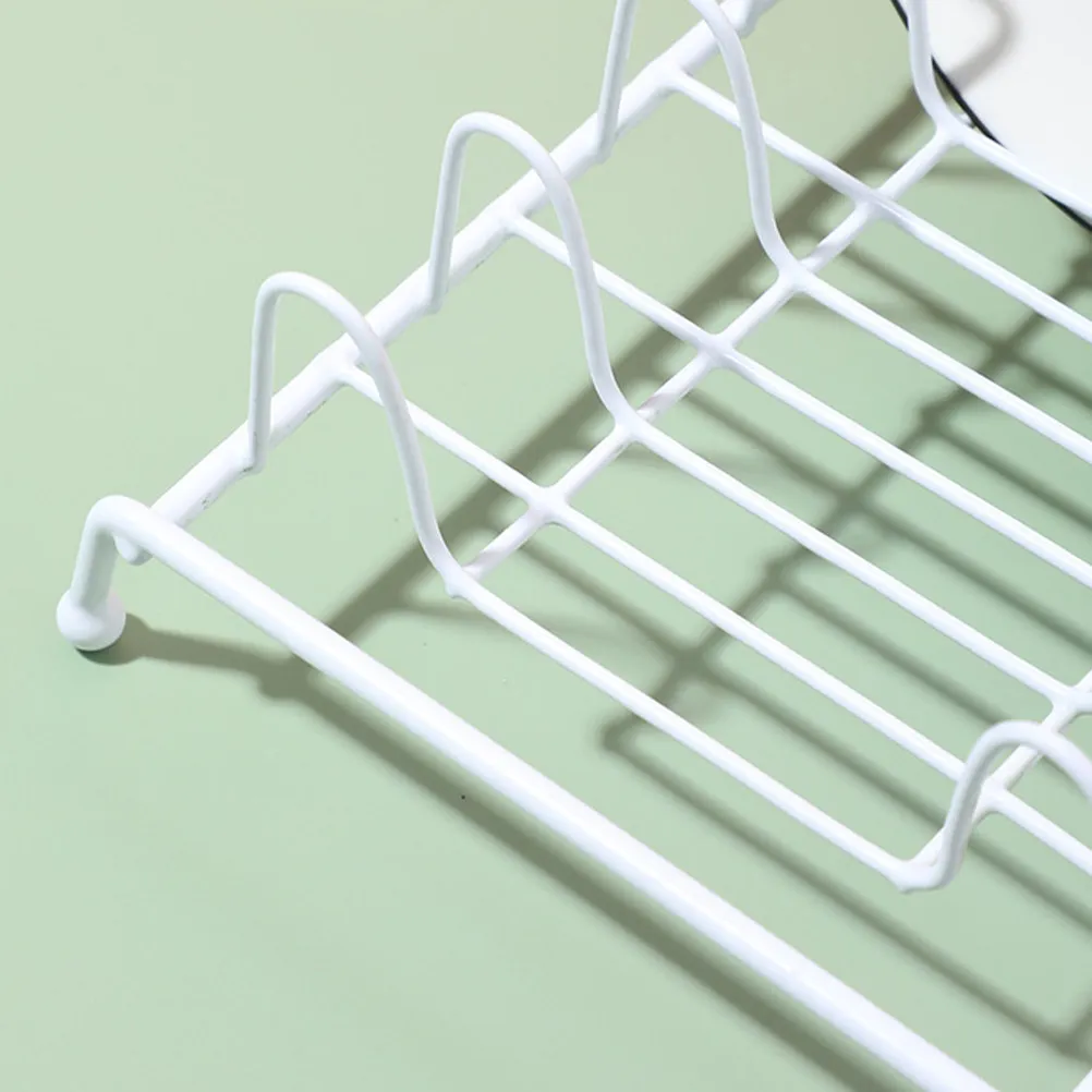 2Pcs Premium Iron Kitchen Dish Rack for Plates and Bowls Countertop Drying Stand Stylish Rust-Resistant Multi-Function Plate