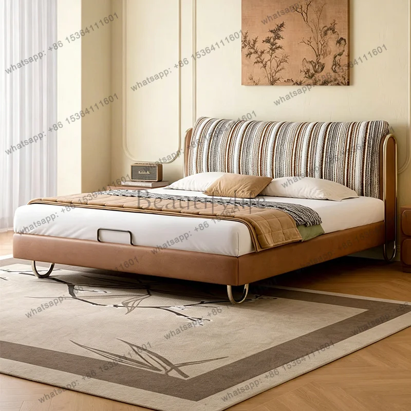 LJY Creative Postmodern Bed Bedroom Japanese Trendy Princess Service Bed Bedroom Entertainment Designer Muebles Trendy Furniture