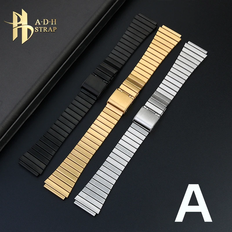 Steelness Watch Chain For Casio A158W/168/159/169 AQ-230 AEQ-110 Metal Watchband  Student Wristband18MM 13MM