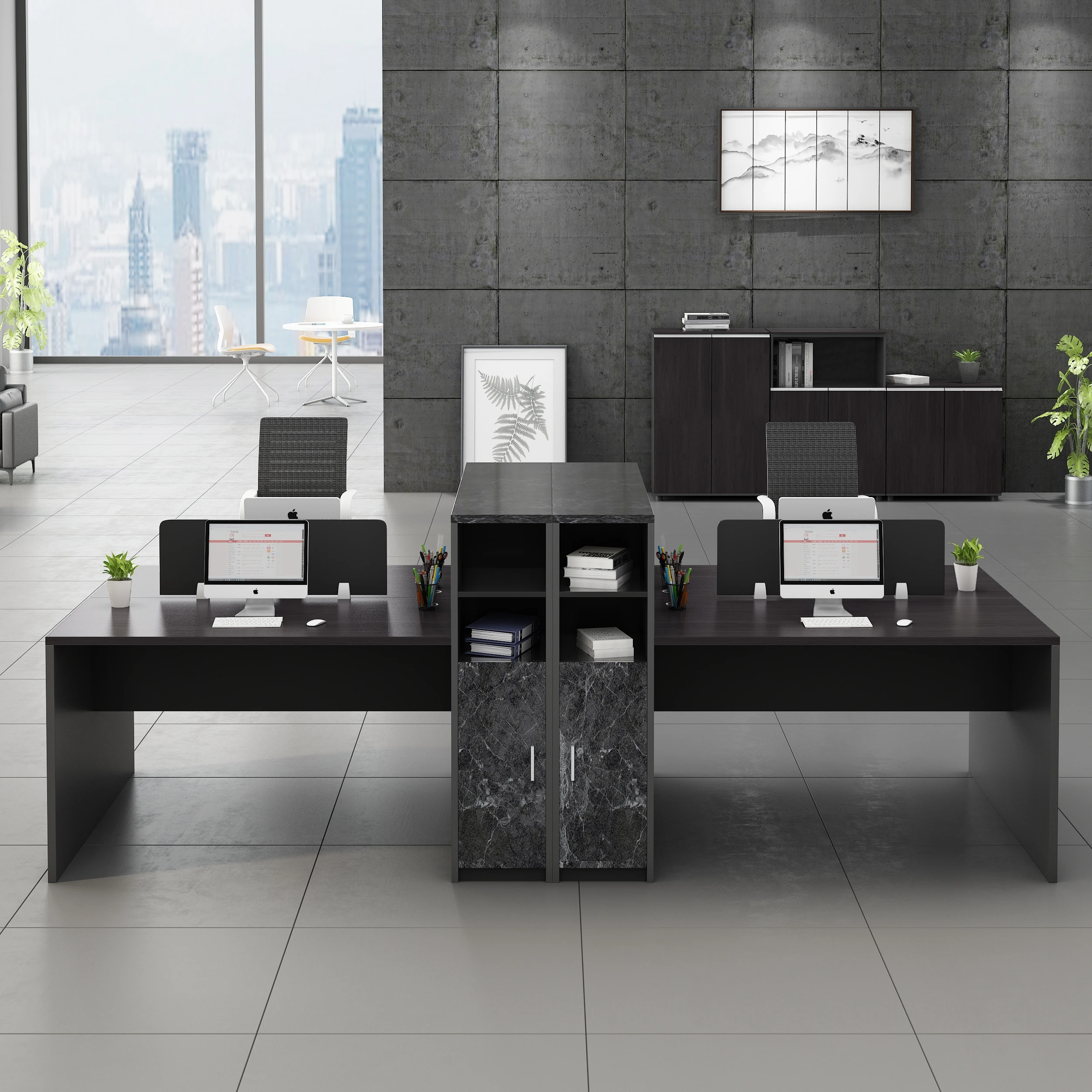 Mesa modular de oficina, mueble de oficina comercial, escritorio de travail, cubículo, estación de trabajo