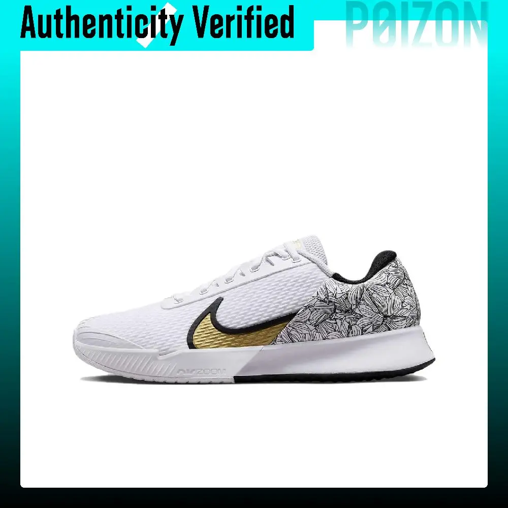Nike Court Vapor Tennis Shoes Unisex Low-top White/Black/Metal Gold FZ8227-100