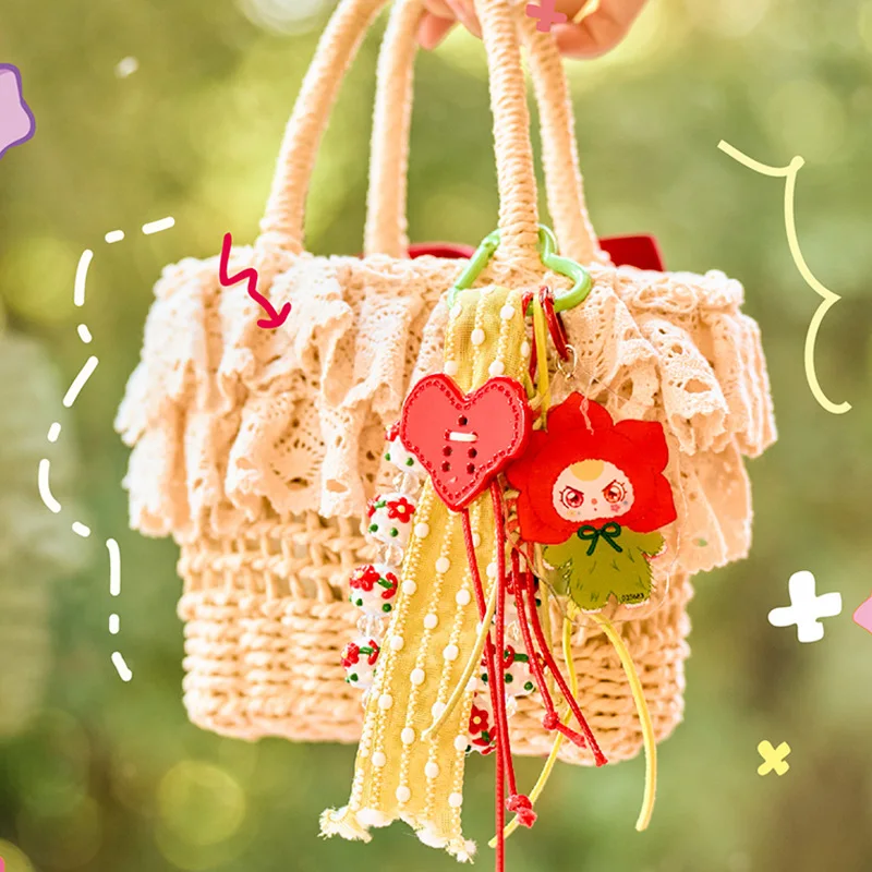 Echte baby drie drie jaar oude liefdesketting tijdserie verrassing blinde tas armband sleutelhanger schattige hanger tas hanger