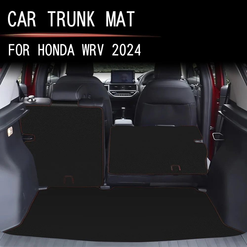 

Для Honda WRV DG5 HEV HRV 2023 + кожаный коврик в багажник, полностью закрытый специальный коврик для задней двери, защитный коврик для задней двери