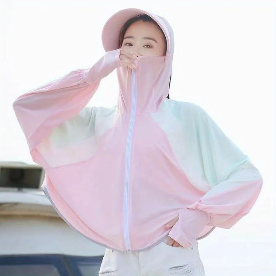 เสื้อผ้าป้องกันแสงแดดแห้งเร็วน้ําหนักเบาของผู้หญิงเสื้อผ้าตกปลาชายหาดระบายอากาศและกันลมต้องใช้ในชีวิตประจําวัน