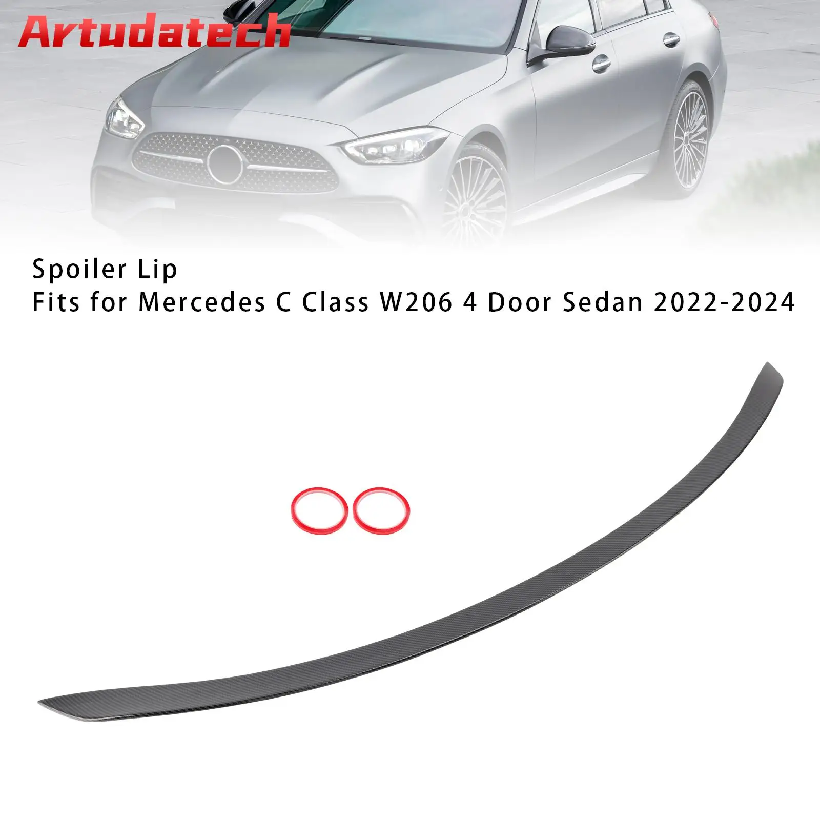 

Спойлер на крышку багажника Artudatech с эффектом карбона для Mercedes-Benz W206 C63 Style 2022+ (автоаксессуары 2023-2024)
