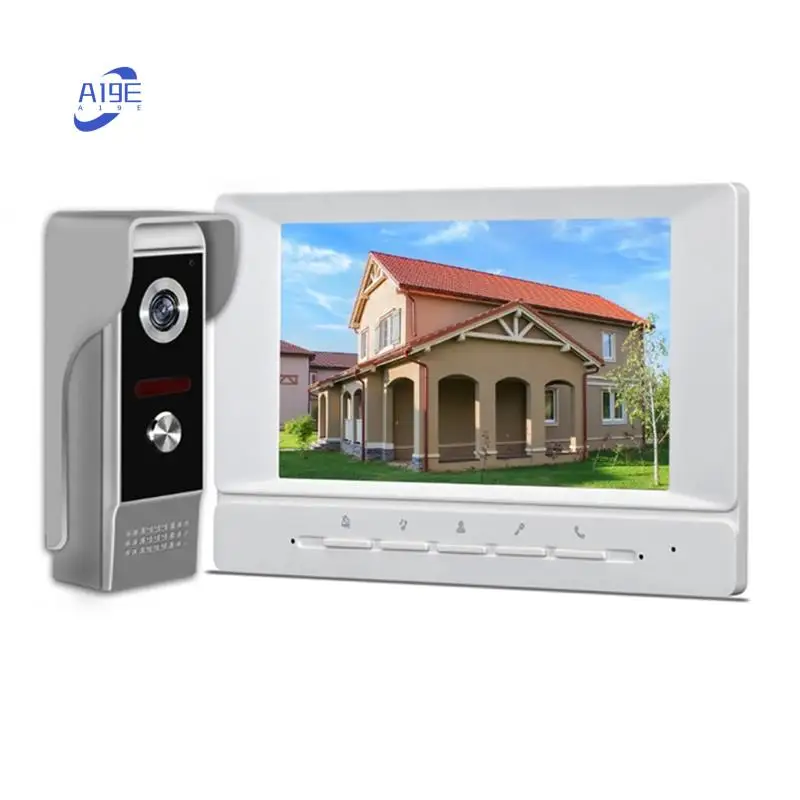

A19E-видеодомофонная система 7-дюймовый комплект видеодомофонной системы с поддержкой разблокировки мониторинга для виллы дома