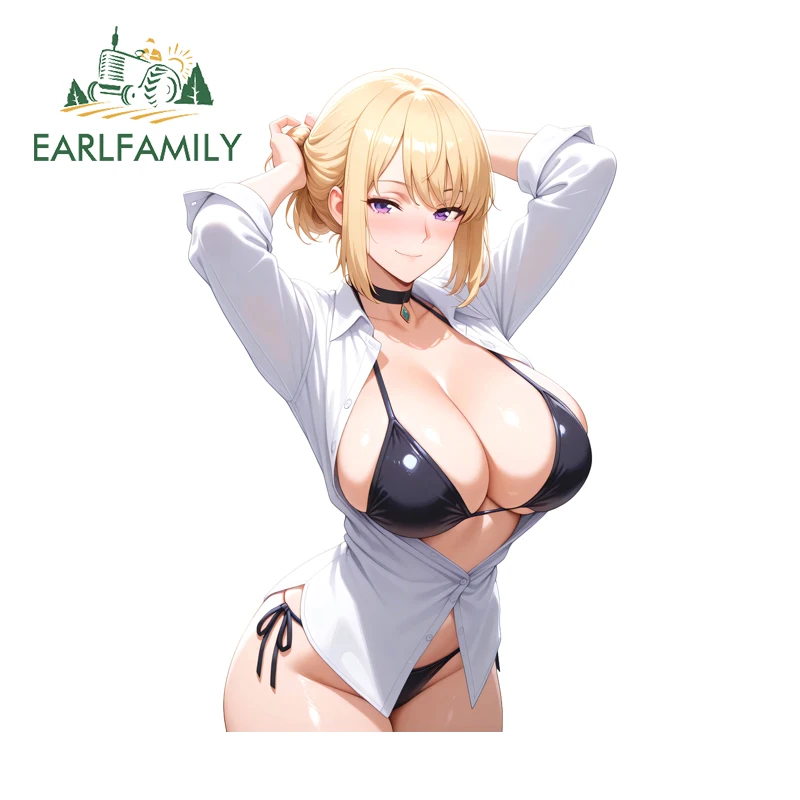 

EARLFAMILY Cha Hae in Sexy Anime Solo Car Stickers Decals Creative Car Phone Holder Waterproof Vinyl Exterior Accessories