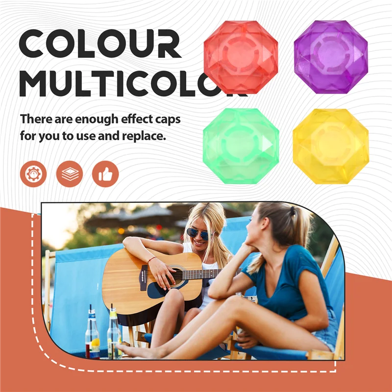 -A90P 8PCS Guitar Pedal Footswitch Toppers In Multicolor For Enhanced Patch Effect Peg Cap Control