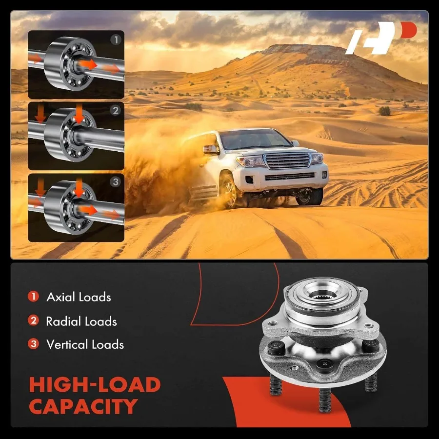 A-Premium-Vorderradlager- und Nabenbaugruppe mit 5-Lücken-Kompatibilität für Land Rover Range Rover Sport 2006–2013 LR3 2005–200