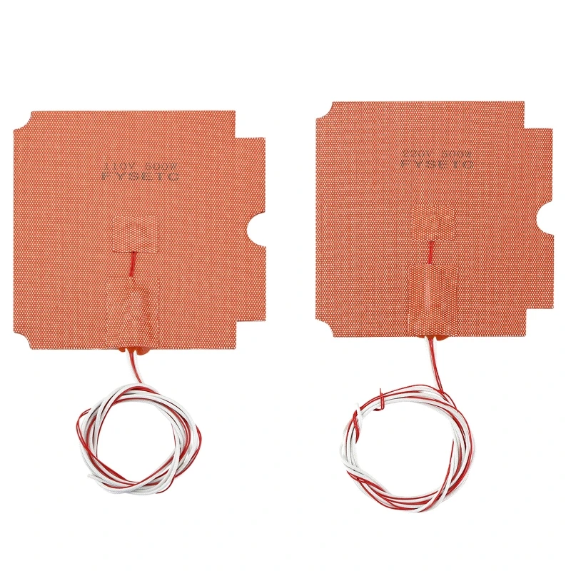 Q1JF Silicone Heater Mat 220V 500W NTC 100K Thermistor Imported Hot Bed Rubber Heating Pad for 3D Printer Build Plate 280mm