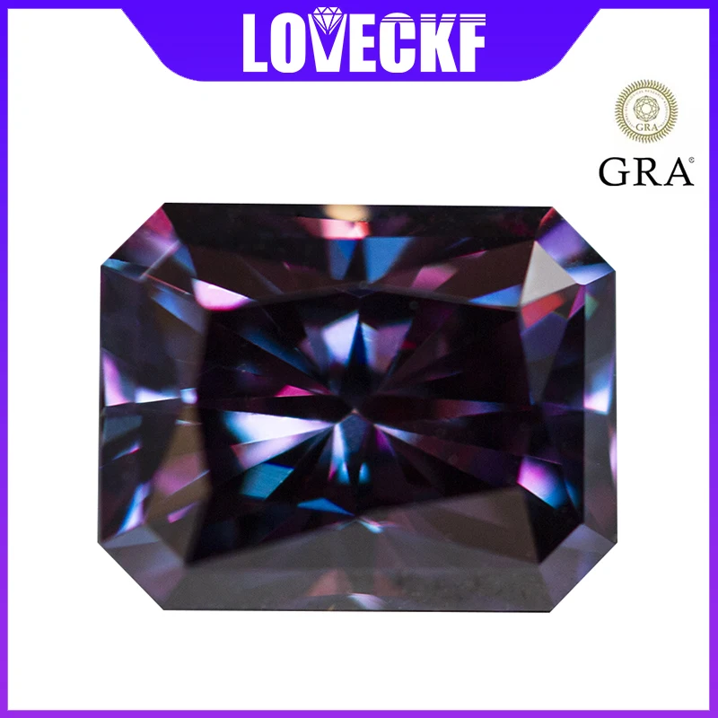 

Королевский фиолетовый цвет сияющей огранки Муассанит с сертификатом GRA 0,5-5,0 карата Муассанита Свободные драгоценные камни Пройти тестер бриллиантов