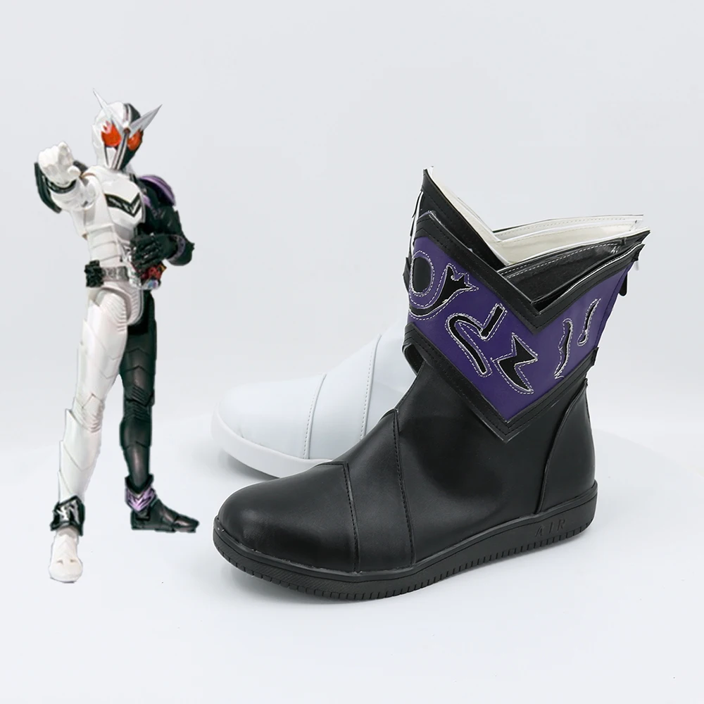 W fang joker Cosplay Boots Kamen Rider Black and White Shoes Halloween Cosplay Kamen Rider Prop Boots