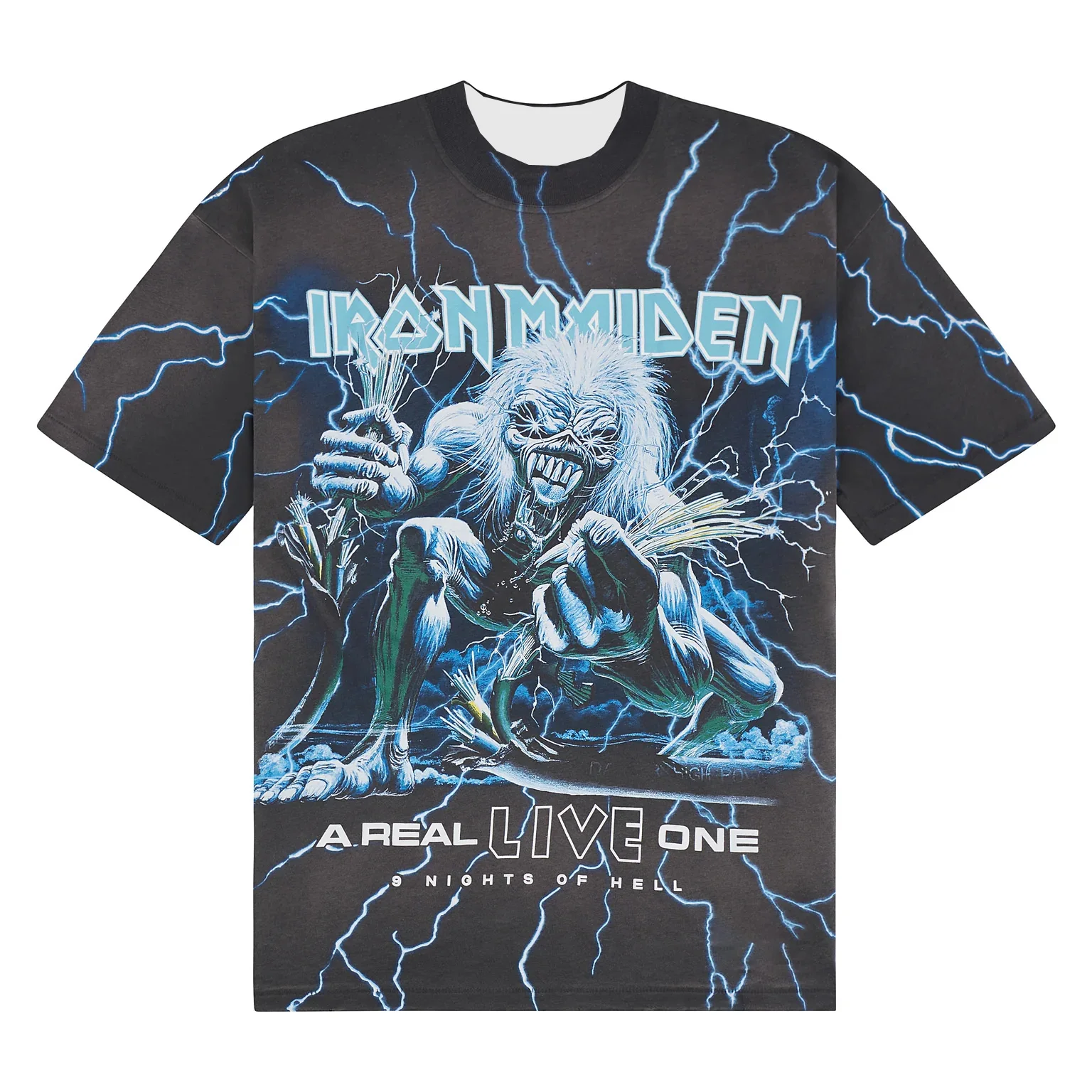 

Popular Men's New Living Dead 3 D Printing Rock Round Collar Short Sleeve T-shirt Fashion Leisure T-shirt of Heavy Metals