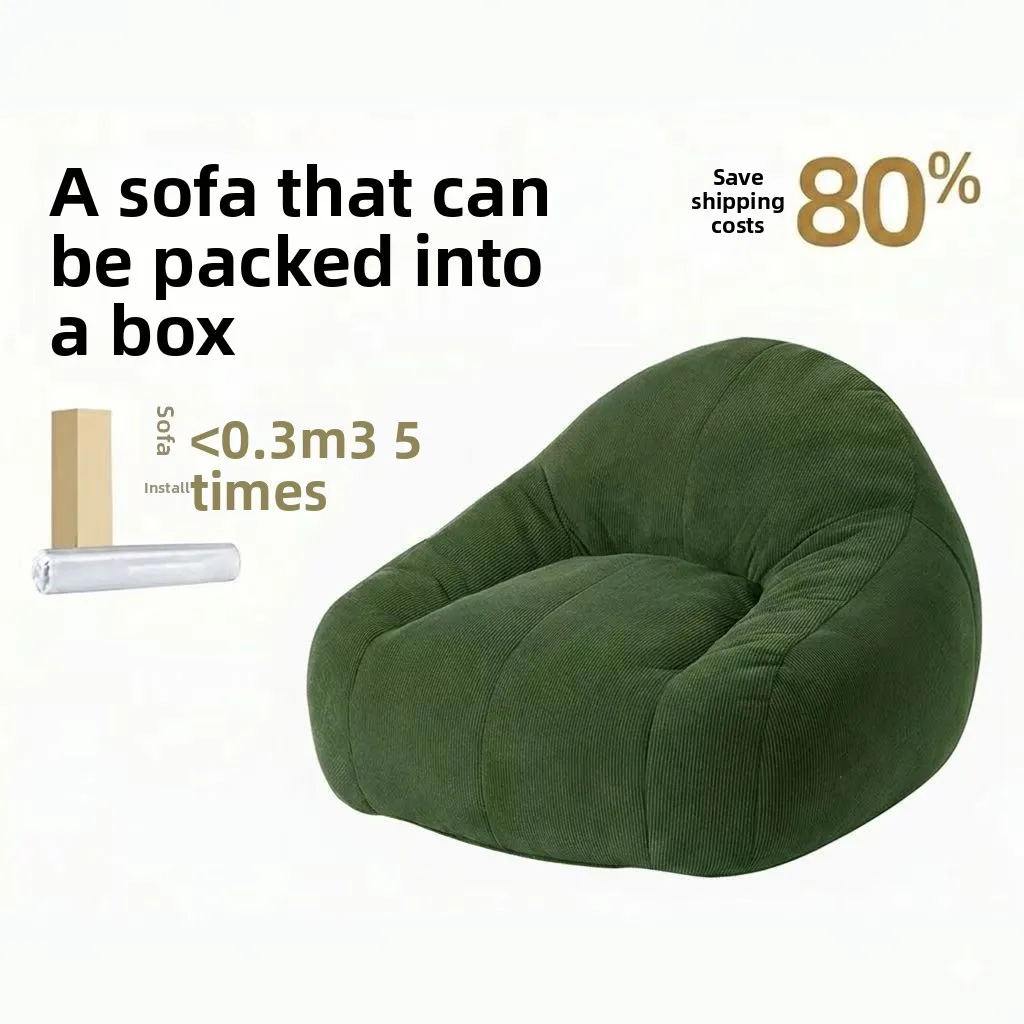Lazy sofa sleepable reclining living room fabric creative lazy chair broken sponge bean bag balcony reading leisure recliner