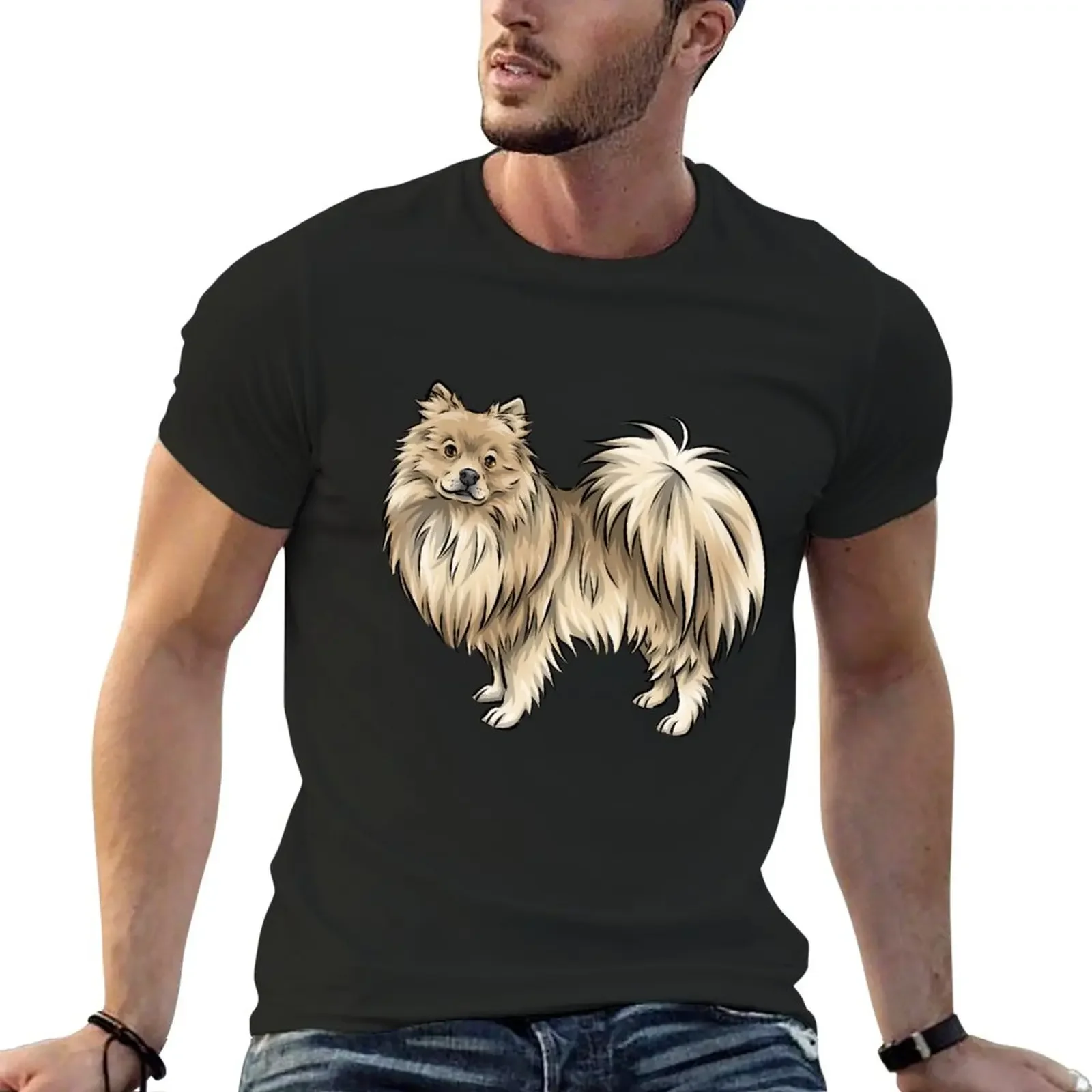 Cute German Spitz Klein | Cute Cartoon Dog Artwork T-Shirt blanks new edition mens big and tall t shirts