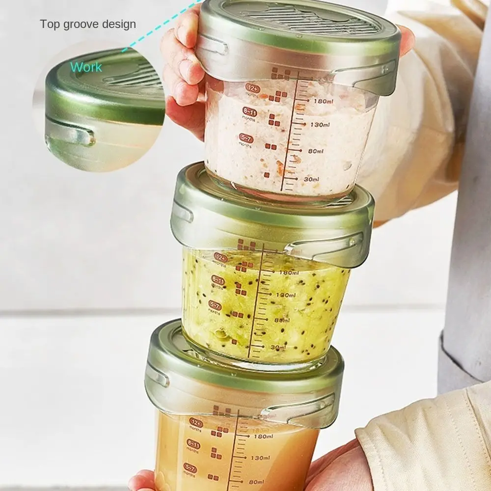 

2PC 280ml Sealed Glass Bowl Fresh-keeping Refrigerator Sealed Jar Large Capacity Glass Food Storage Box Microwaveable