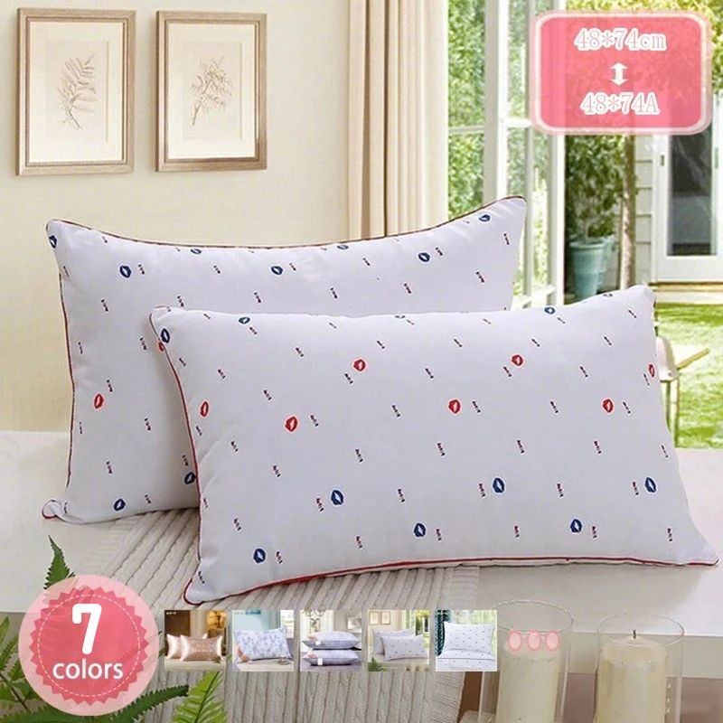 Feather Velvet Neck Support Single Cotton Pillow Core Soft and Comfortable Adult Pillows 1pc 48x74CM Hotel Bed Pillow for Sleep