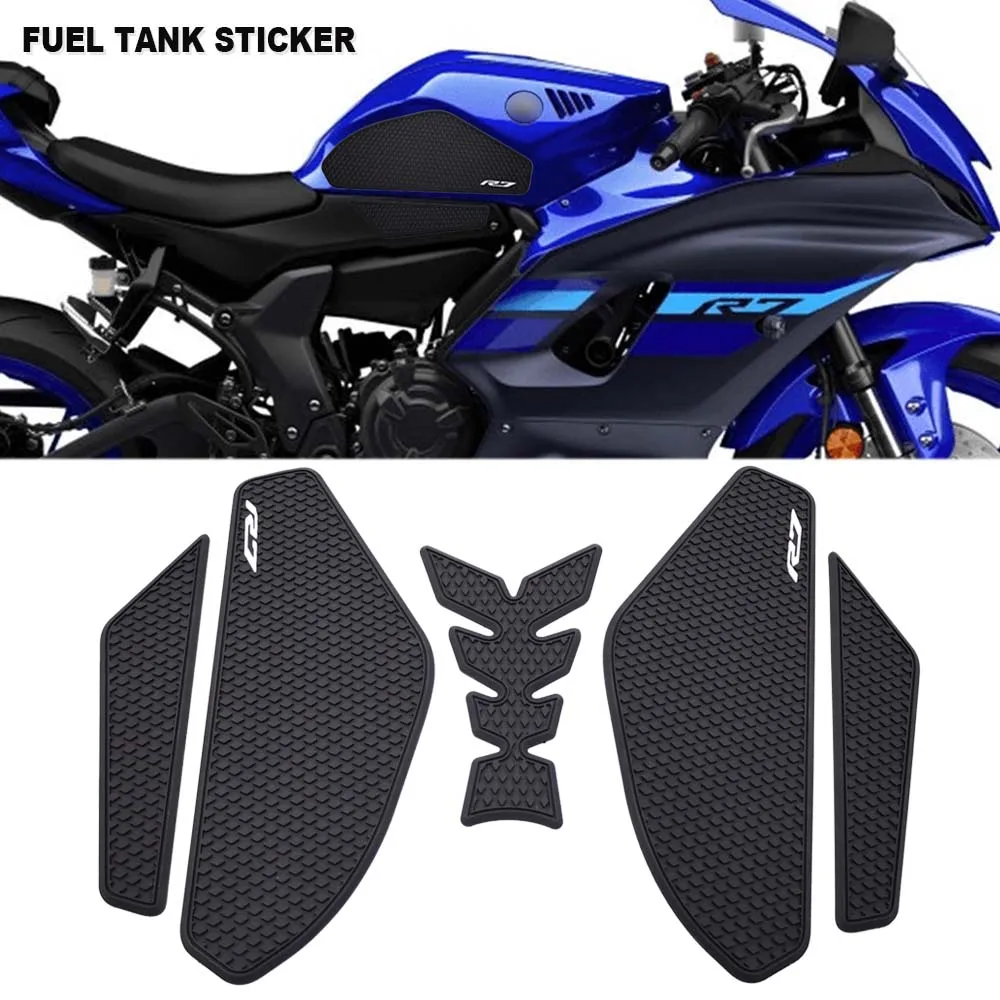 

Side Fuel Tank pad For R7 YZF R7 YZFR7 r7 2021-2025 Protector Stickers Decal Gas Knee Grip Traction Pad Tank pad