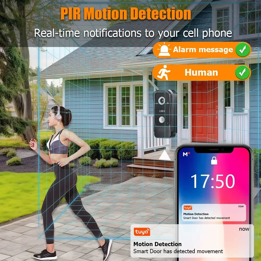 Tuya Smart Wifi Doorbell 1080P Video Intercom with CCTV Alarm System Video Door Entry Intercom with RFID Unlock