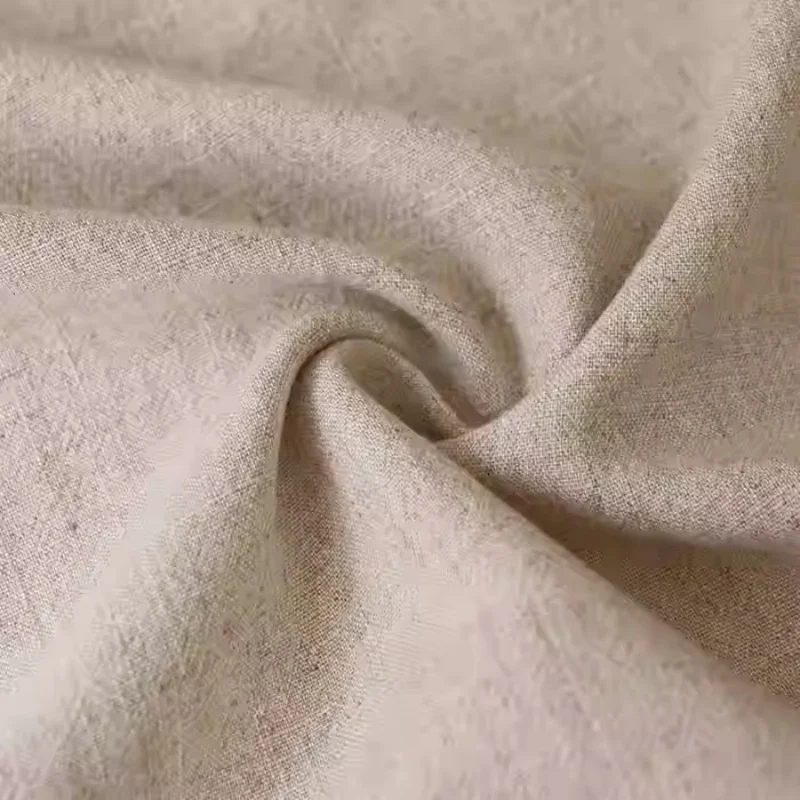 

Beige washed cotton and linen fashion fabric - soft, breathable, and flowing. Dress, robe, ancient costume, Hanfu, suit.