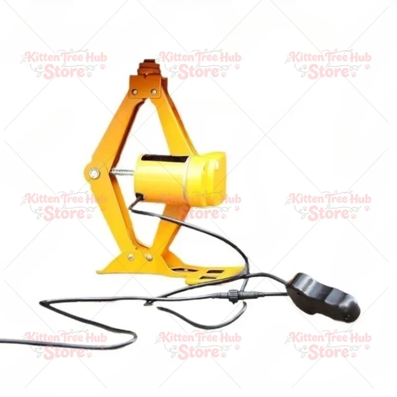 12V Heavy Duty Electric Car Jack, 5 Ton Spiral Lift with Tire Wrench Kit, Emergency Roadside Assistance Set for SUV