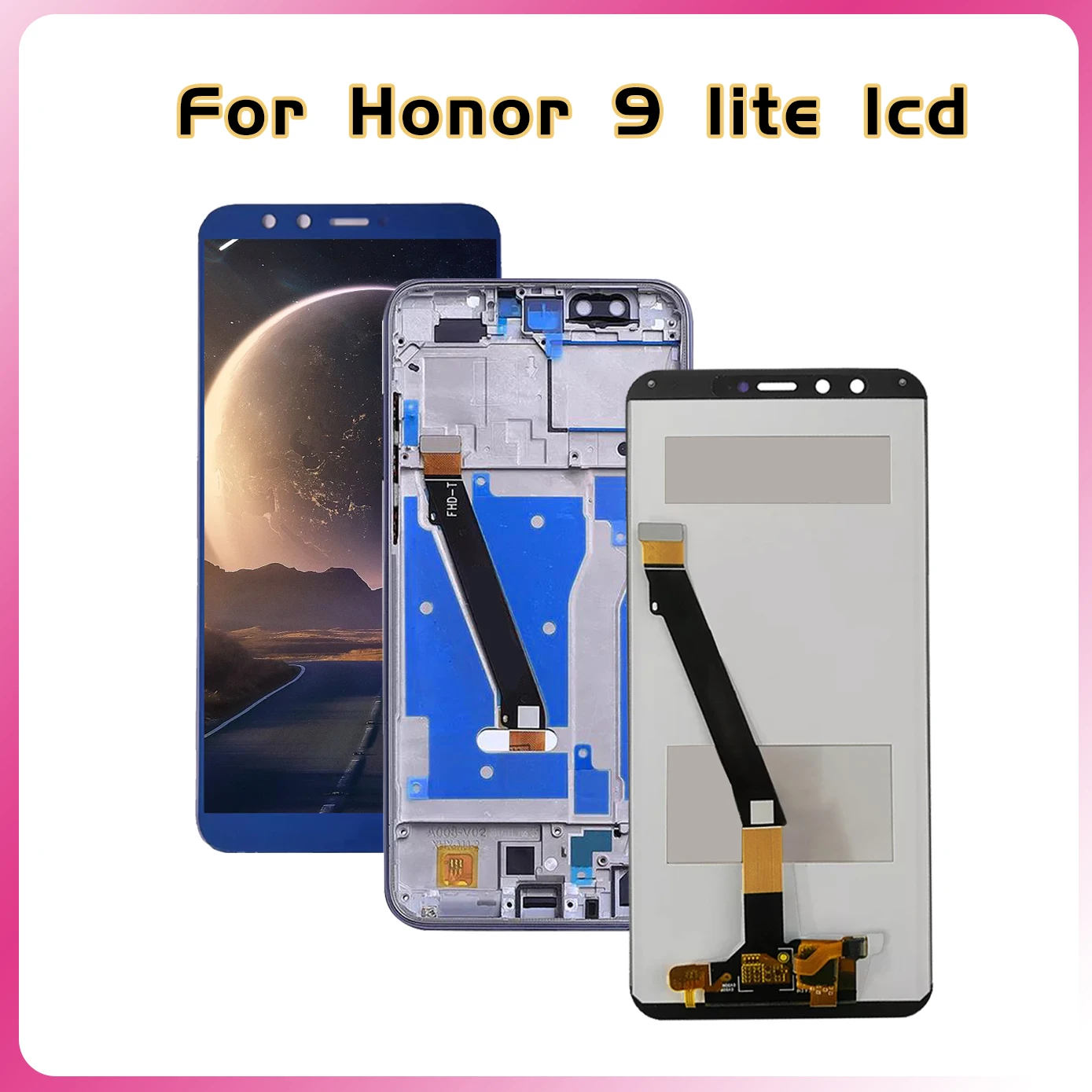 Tested 5.65\'\' LCD For Huawei Honor 9 Lite LCD Display Touch Screen With Frame Digitizer Replacement For Honor 9 Lite LLD-L31