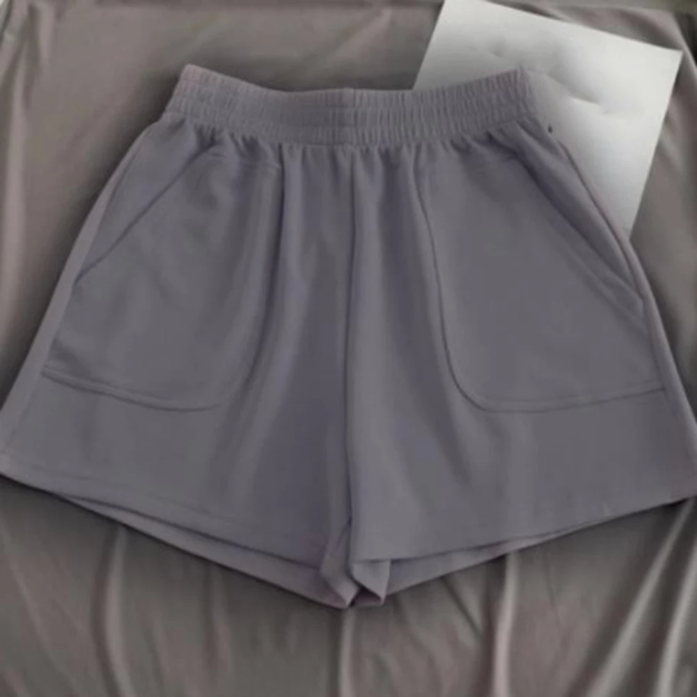 For Club Wear XL Yellow High Waist Shorts Elastic Waistband Shorts Female Casual Clothing Perfect For Vacation