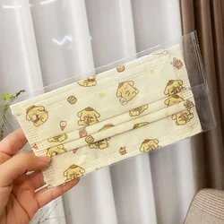 PomPomPurin Adult Face Masks Disposable Dust Protection Safe Breathable Cartoon Anime Face Decoration