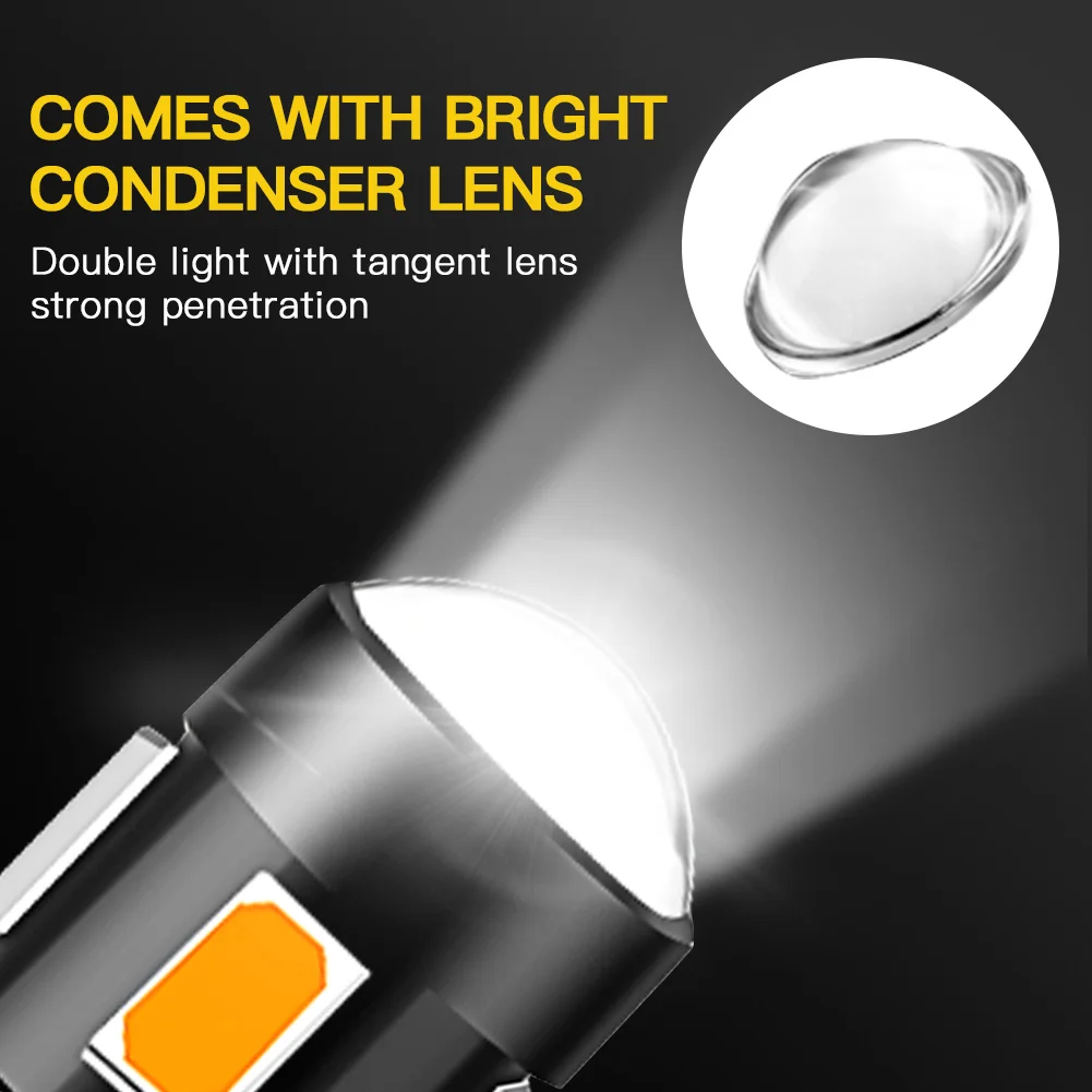 4 قطعة T10 W5W LED لمبة عالية الطاقة سيارة الداخلية جذع أضواء الجانب ماركر لوحة ترخيص مصباح أبيض السوبر مشرق اكسسوارات السيارات