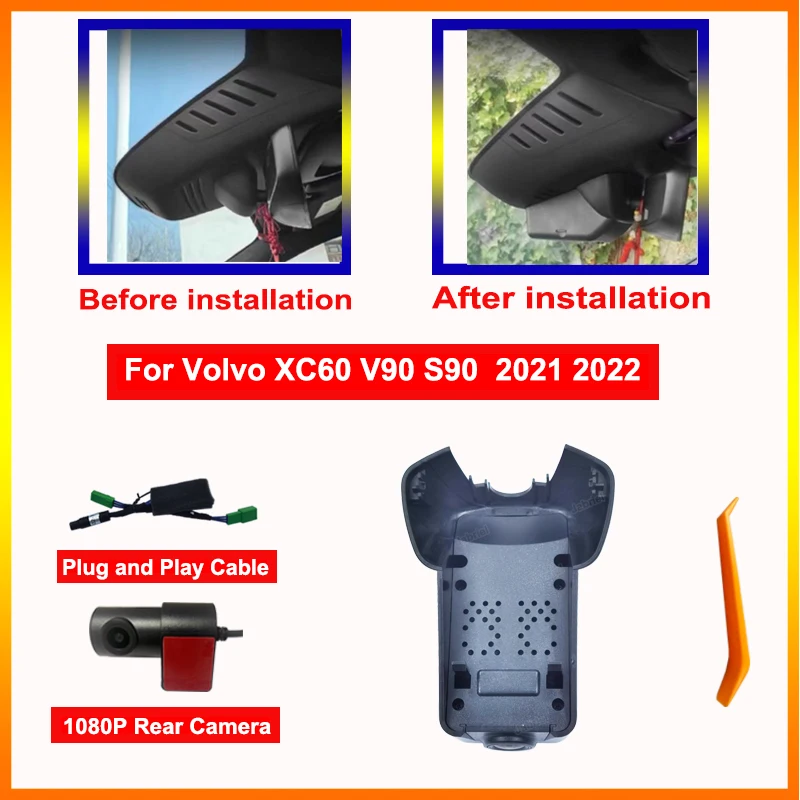 4K UHD 2160P Dash Cam Car DVR Video Recorder For Volvo V40 V50 V60 V70 V90 S40 S60 S80 S90 XC40 XC60 XC70 XC90 PoleStar 2 t5 t6