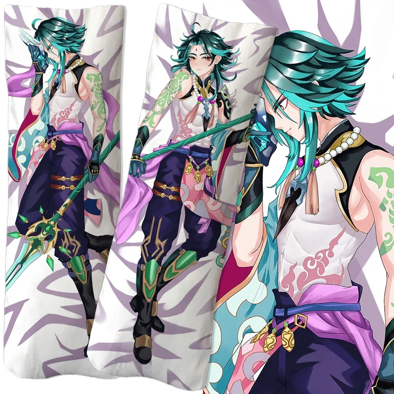 

Color Cosplayer Genshin Impact Dakimakura Cover Xiao Hugging Body Pillowcase Cartoon Anime Bedding Pillow Room Cushion Cover