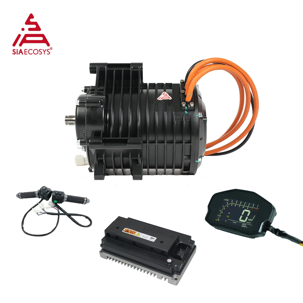 QSMOTOR QS138 V3 3000W 72V Mid Drive Motor Kit 100KPH with Votol EM150-2SP Controller for Electric Motorcycle Scooter